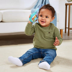 VTech Hello Hippo Soft Phone mouth button for feelings through pretend talk