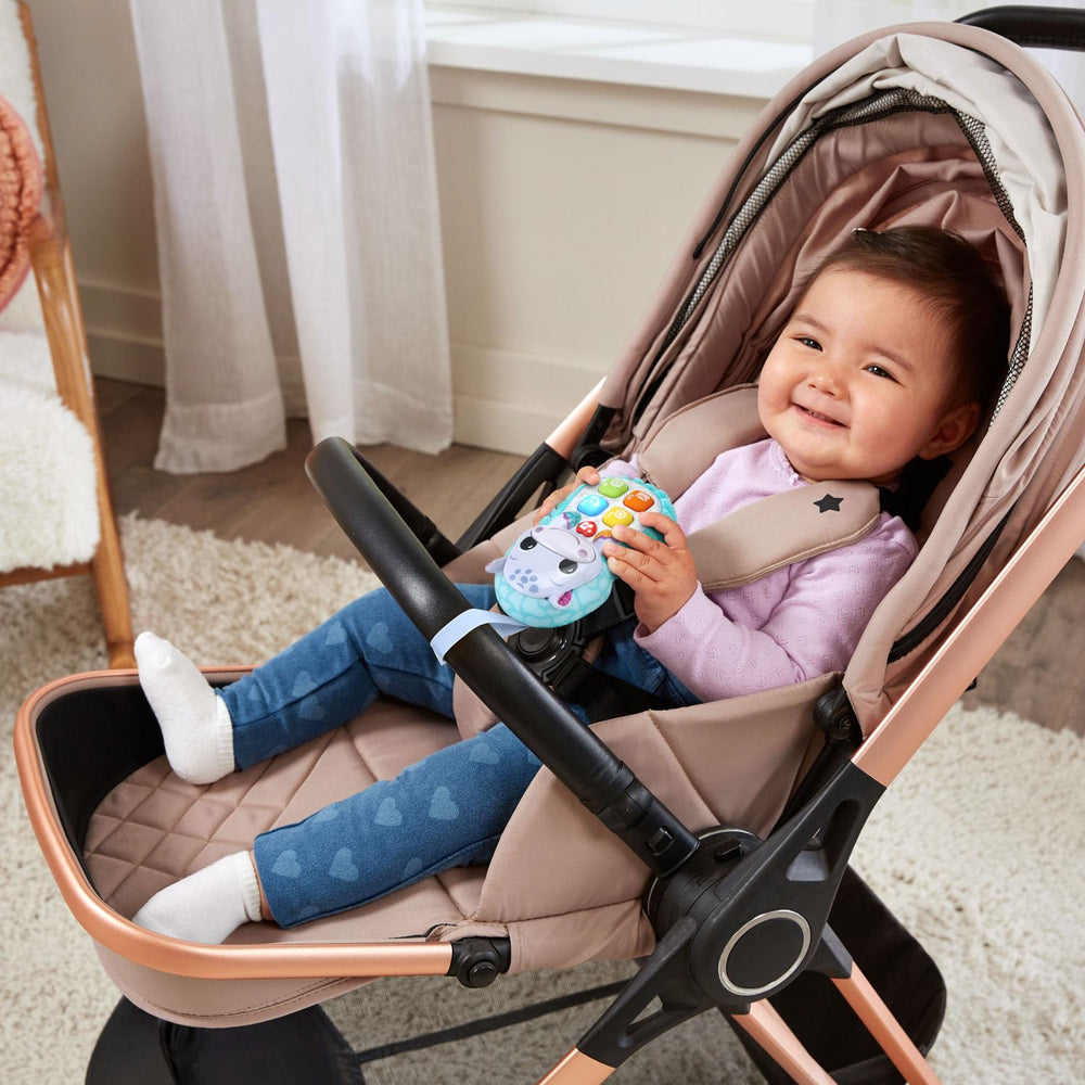 VTech Hello Hippo Soft Phone strap for stroller attachment on the go