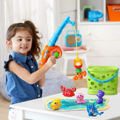 Play songs and phrases from the Jiggle and Giggle set during fishing
