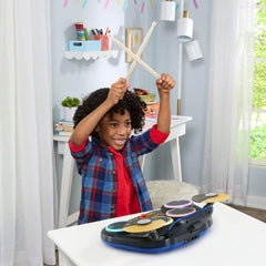 VTech Kidi Star Drum Pad black coach mode guiding rhythm practice.