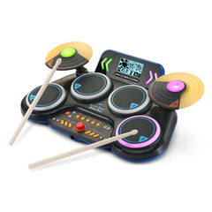VTech Kidi Star Drum Pad black headphone jack for private listening.