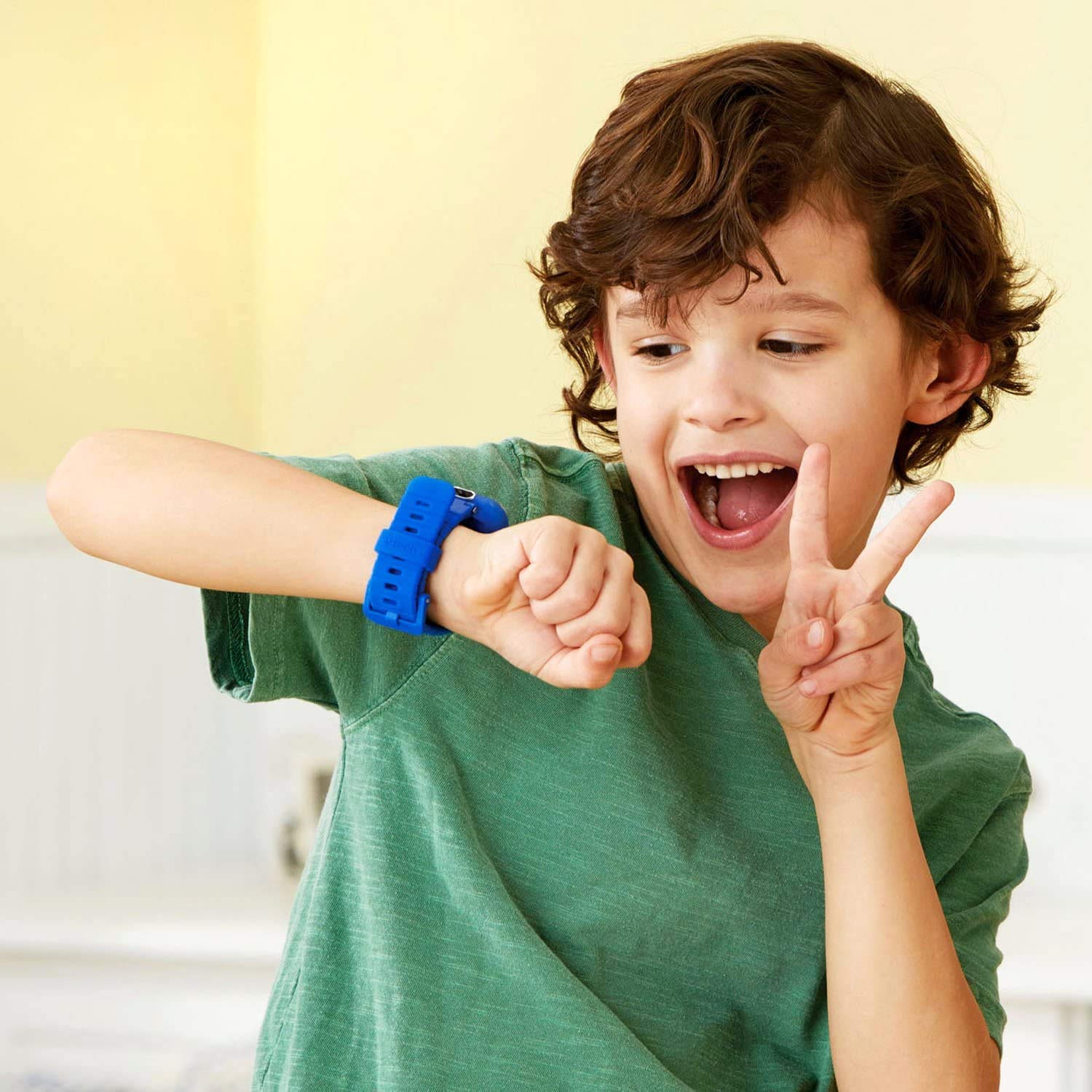 VTech KidiZoom DX2 blue watch faces to learn tell time