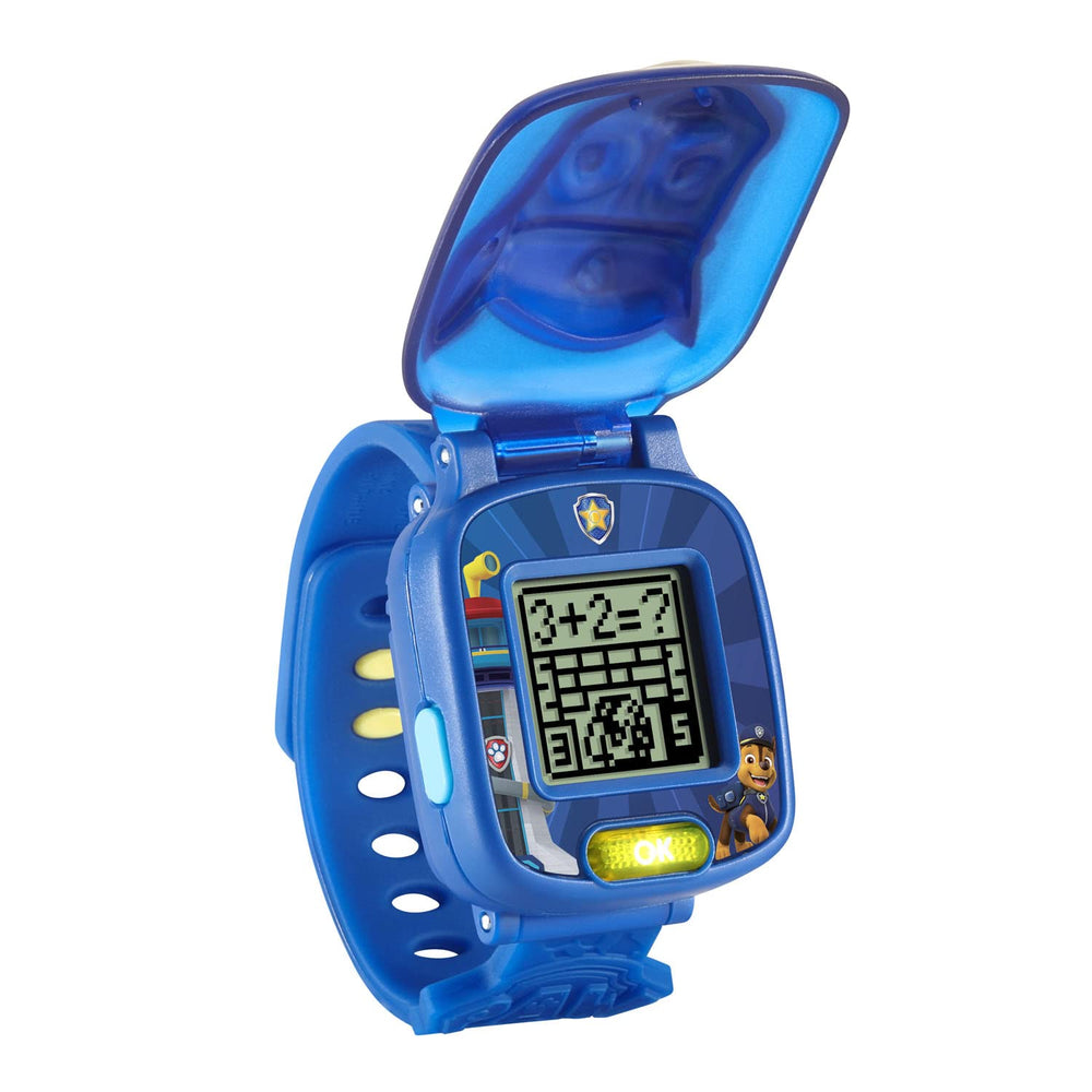 VTech PAW Patrol Pup Watch games screen showing four learning games