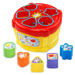 VTech Sort and Discover Drum blocks for motor skill play.