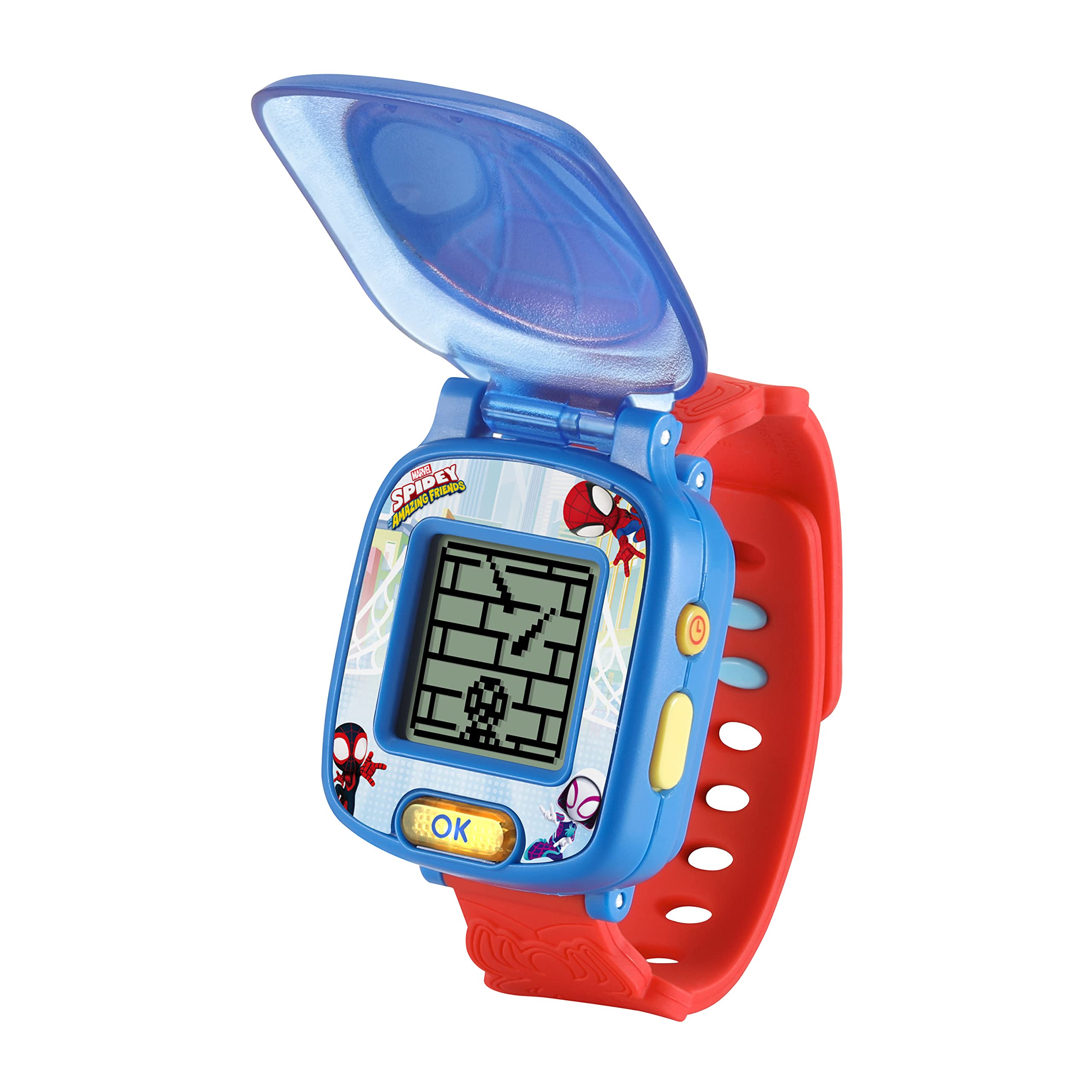 Spidey voice prompts guide gameplay on the VTech watch