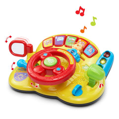 VTech Turn and Learn Driver button panel teaches animal and vehicle sounds for kids.