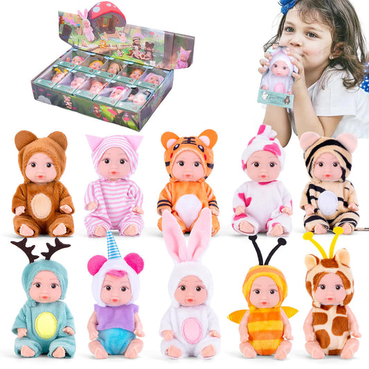 Vueos 4-inch open-eye dolls with lifelike gaze for storytelling.
