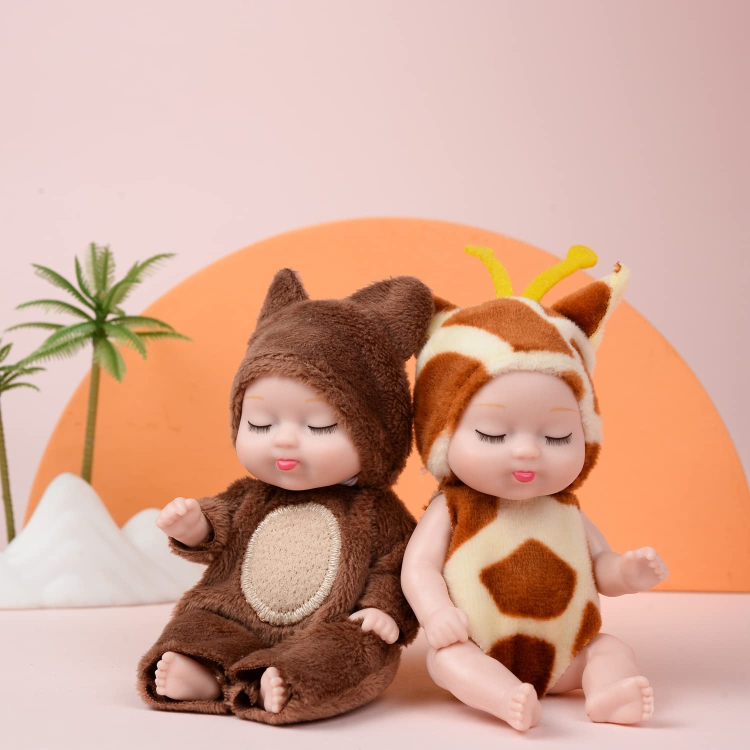 Vueos 6-pack doll set with clothes bundle for gifting.