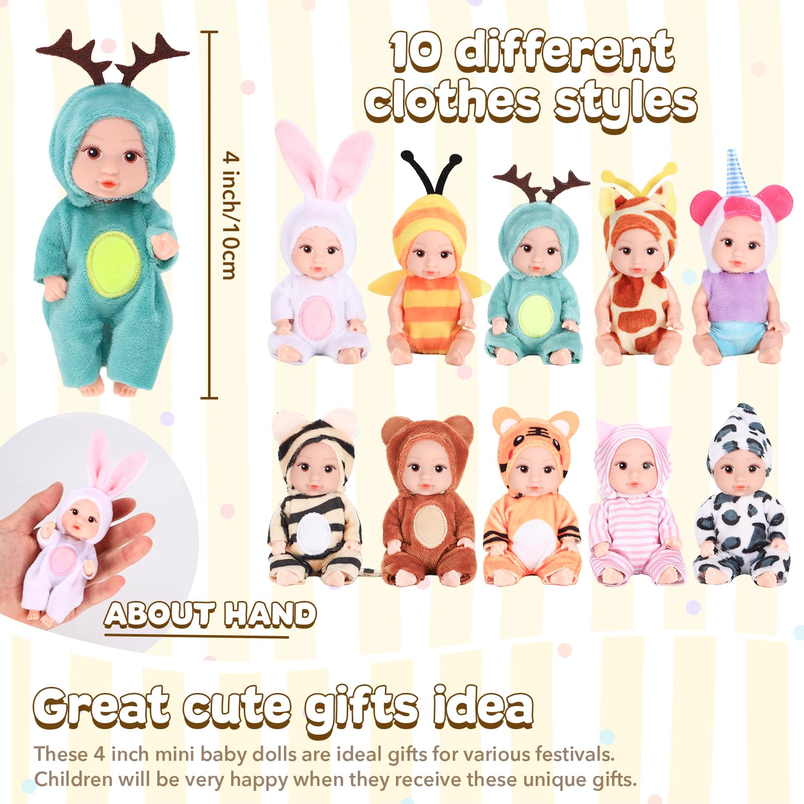 Vueos mini baby doll wearing cat outfit sparks creative storytelling