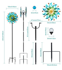 VUFOZ solar garden sculpture converts daylight into shimmering nighttime reflections.