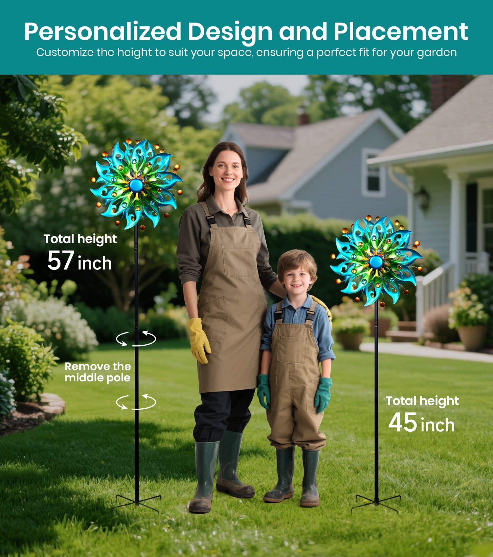 VUFOZ rust-resistant iron and fade-resistant finish suit year-round outdoor display.