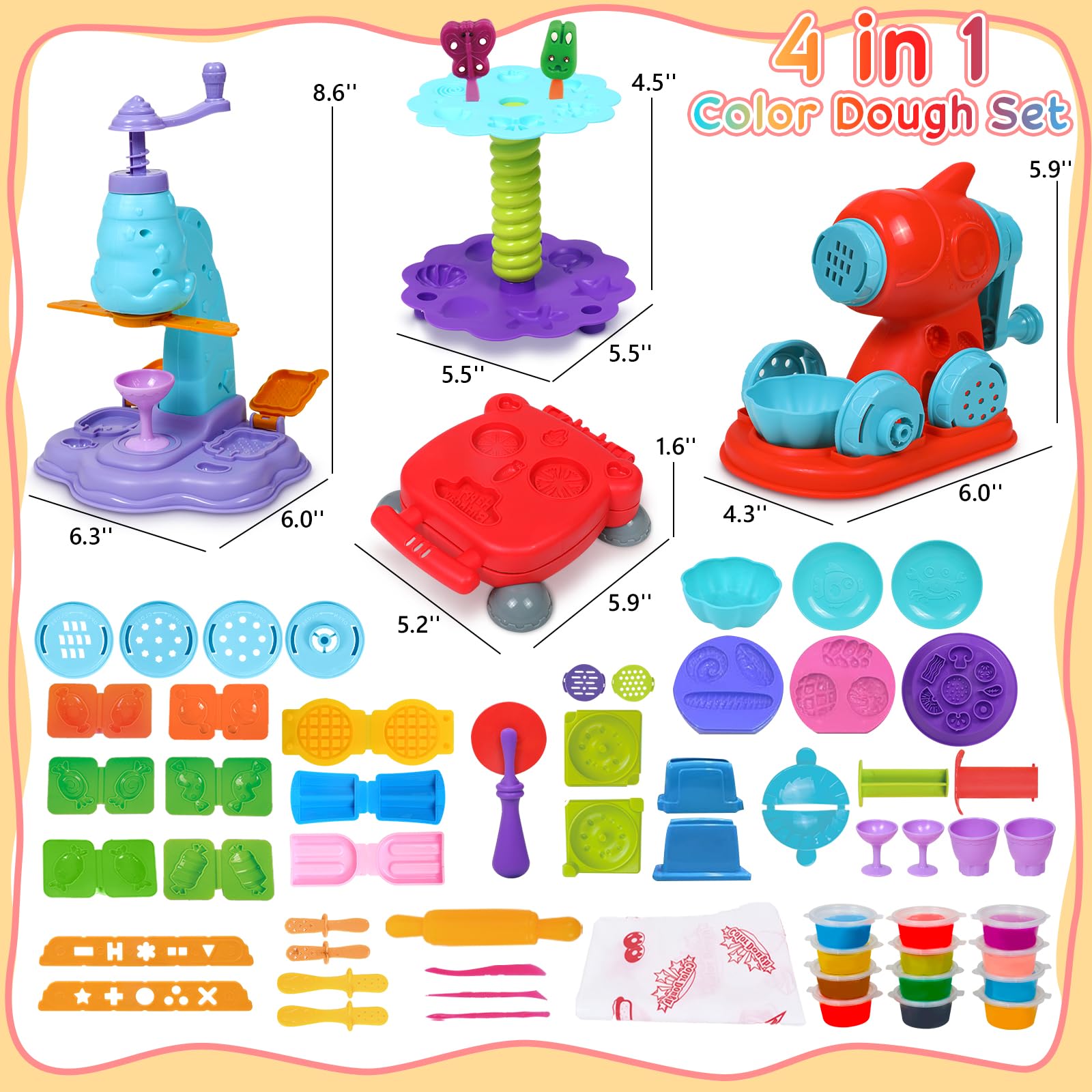 Fold-over molds simplify shaping and cleanup during play.