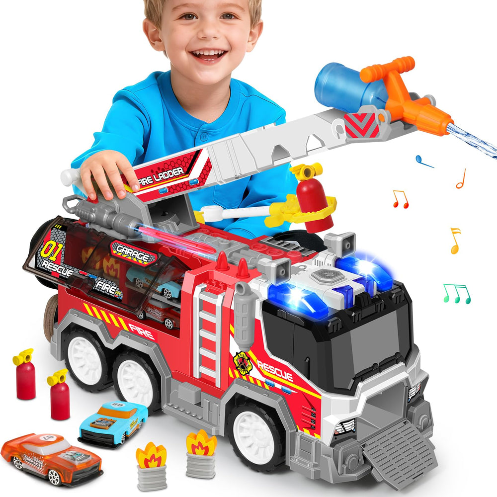 Vunrahsg big fire trucks toy friction truck for durable imaginative play