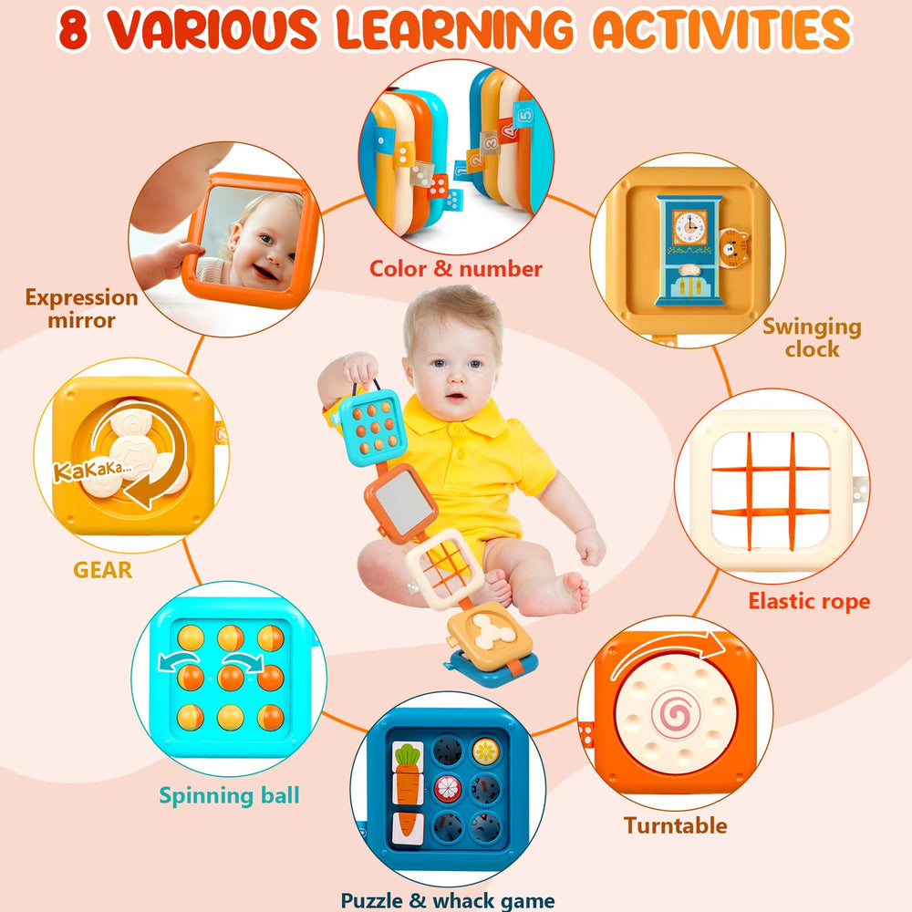 Vunrahsg Busy Board features smooth edges and non-toxic materials for safe exploration.