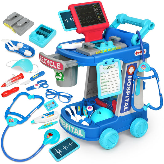Vunrahsg Doctor Cart for Toddlers: organize tools for imaginative role play.