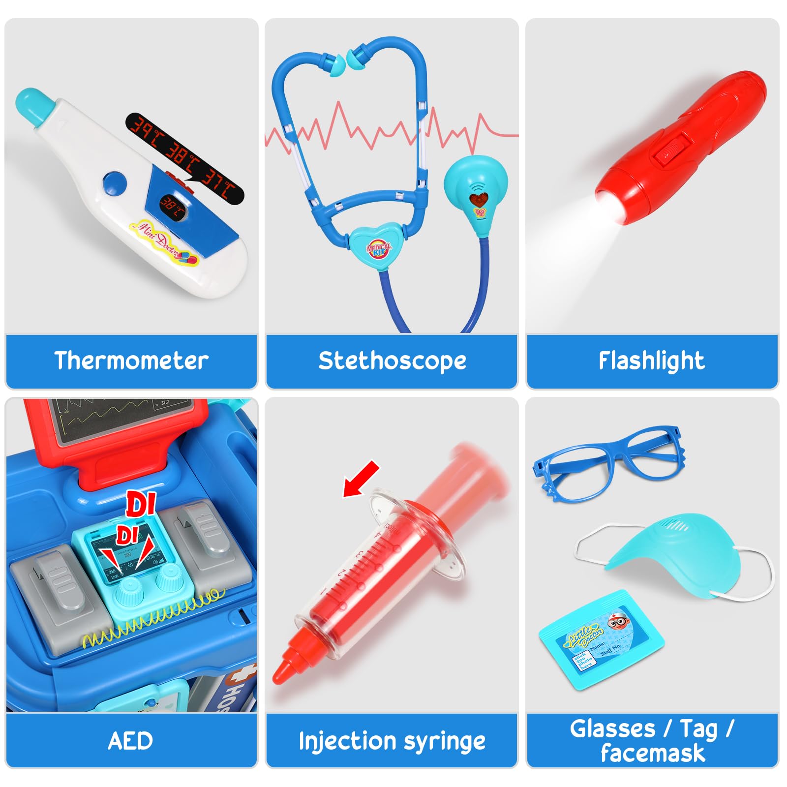 Vunrahsg Heartbeat Monitor: realistic sounds spark engaging medical pretend play.