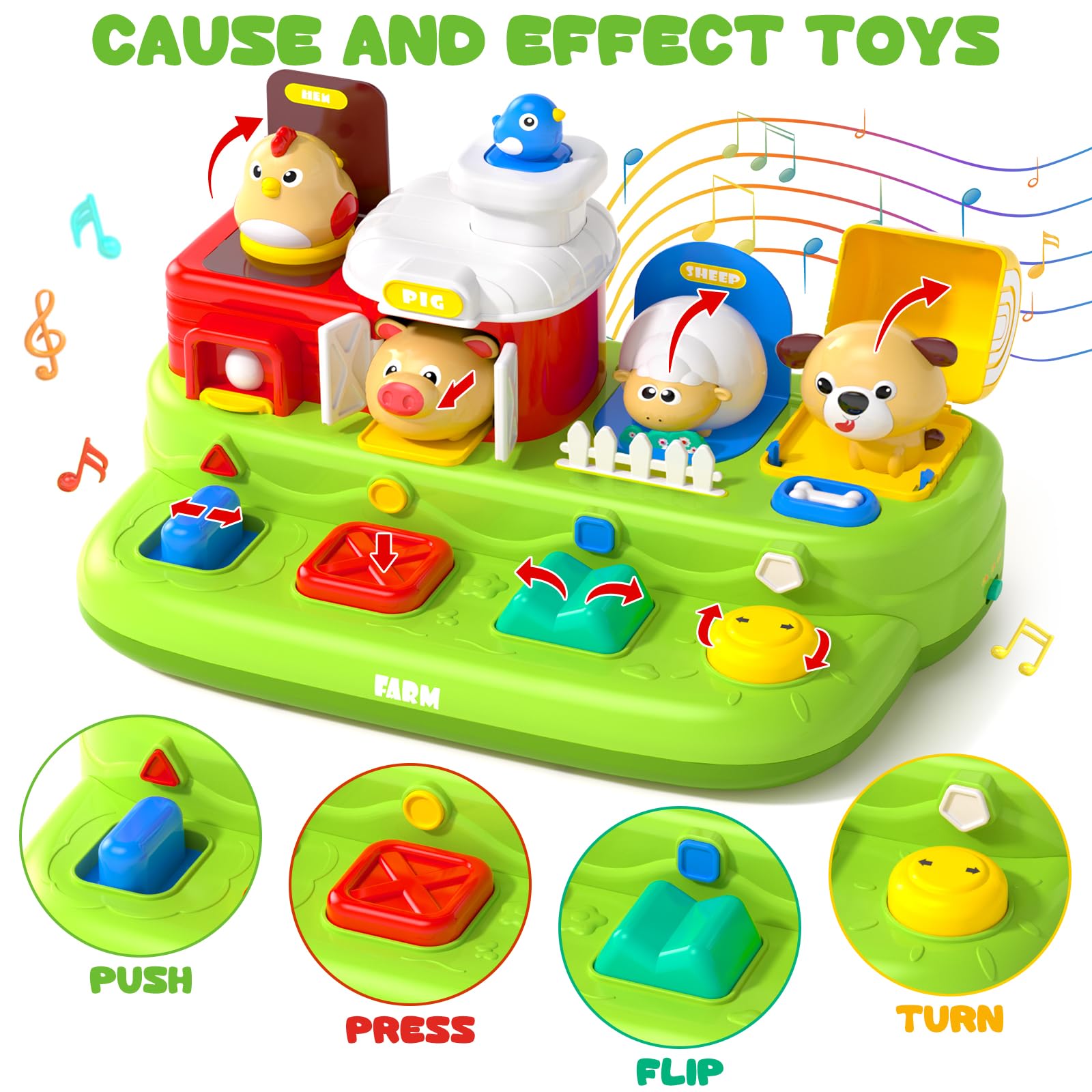 Vunrahsg hen pop-up animal aids fine motor practice