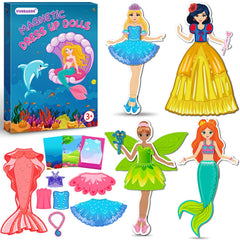 Vunrahsg magnetic princess dress-up dolls for imaginative play on any magnetic surface.