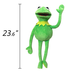 Vurezza Kermit Frog hand puppet features a soft body ideal for cuddling and storytelling.