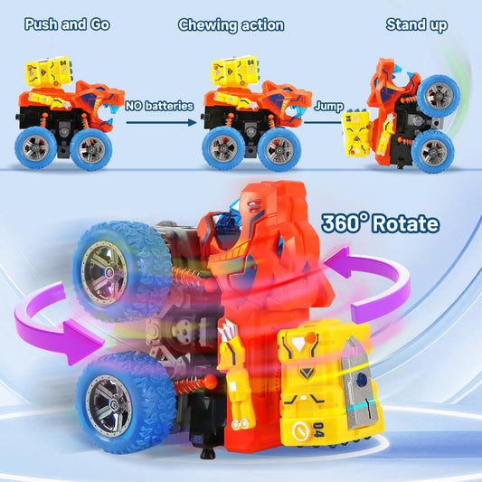 VUSUMOK dinosaur toy car 3-5 year display with easy grip for imaginative play