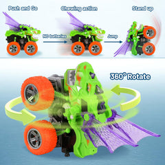 VUSUMOK push-go-dino-toy: no batteries needed, easy for little hands.