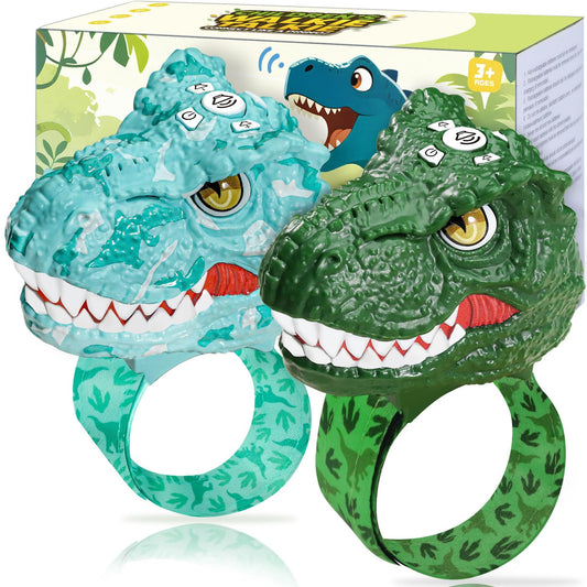 Vvinca dinosaur walkie talkie green and blue two-pack for playful adventures