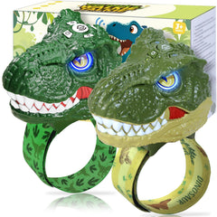 Vvinca dinosaur walkie talkie green front view, kid-friendly and easy to use.
