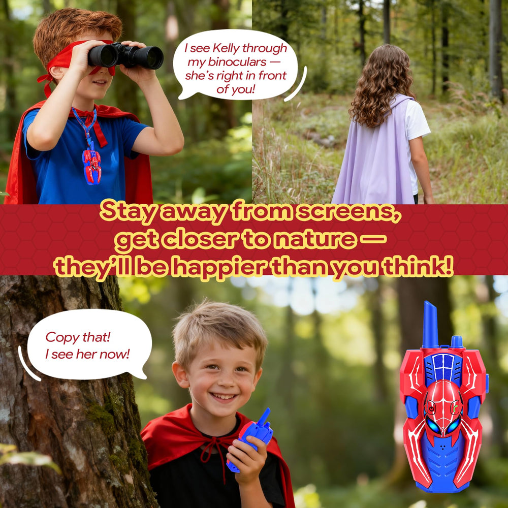 Backyard play with Vvinca Spider Walkie Talkies ready for action