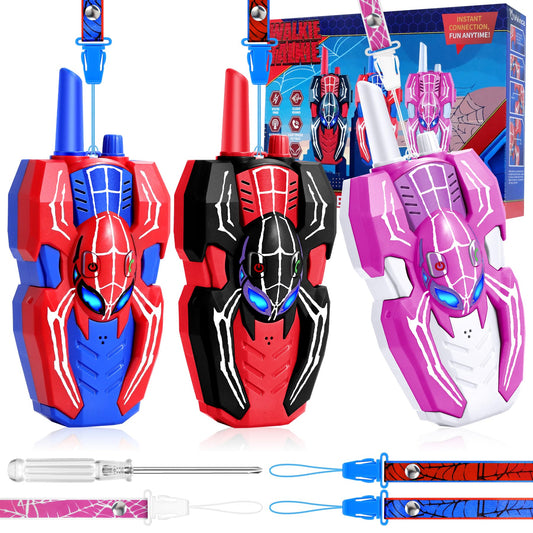Vvinca Spider Walkie Talkies pack front view for easy outdoor communication during play
