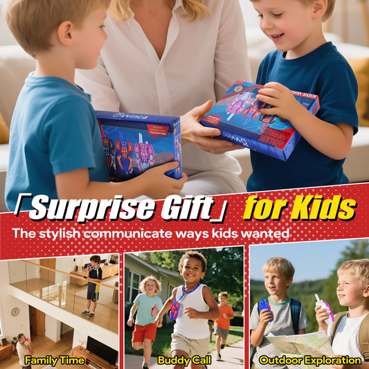 Vvinca Spider Walkie Talkies pack side view highlighting compact design for kids