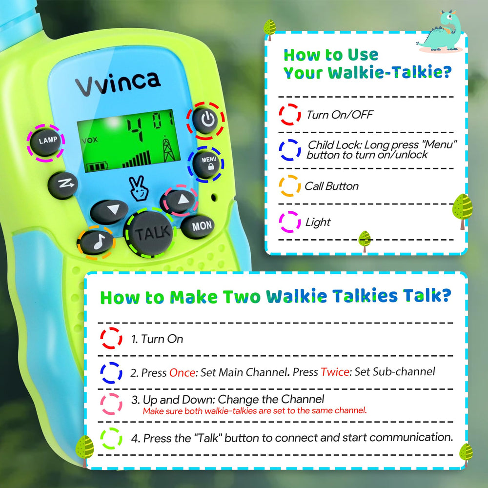 Vvinca walkie talkie clear sound up to 3000m range