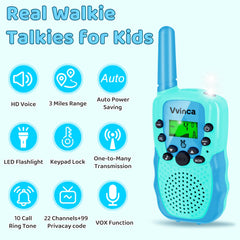 Vvinca 3 km range ensures clear contact when kids wander indoors or outdoors.