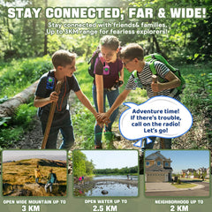 Vvinca walkie talkies with included lanyards for secure wear during play
