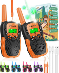 Vvinca walkie-talkies set in gift-ready packaging for easy gifting and safe storage.