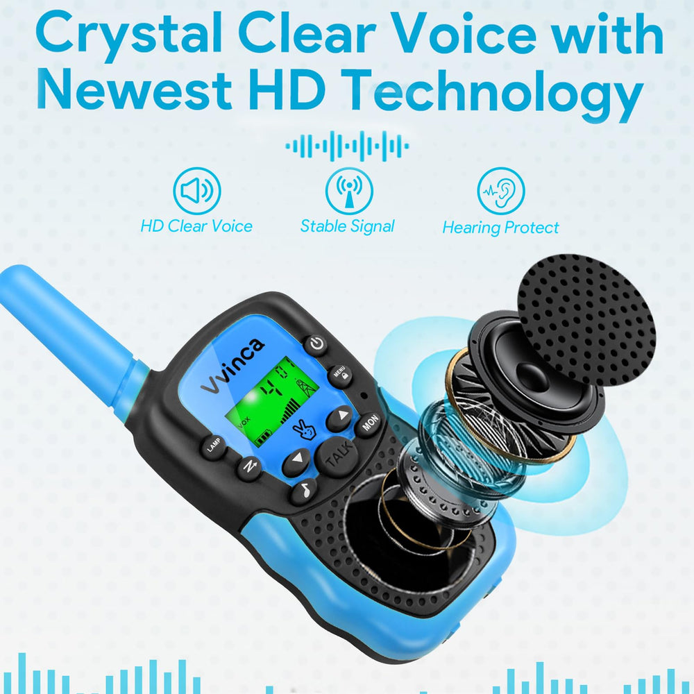 Vvinca walkie talkies three-kilometer range supports outdoor adventures