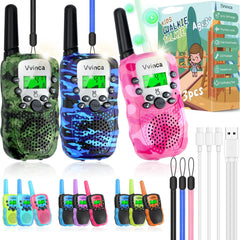 Vvinca three-pack walkie talkies front view with kid-friendly design