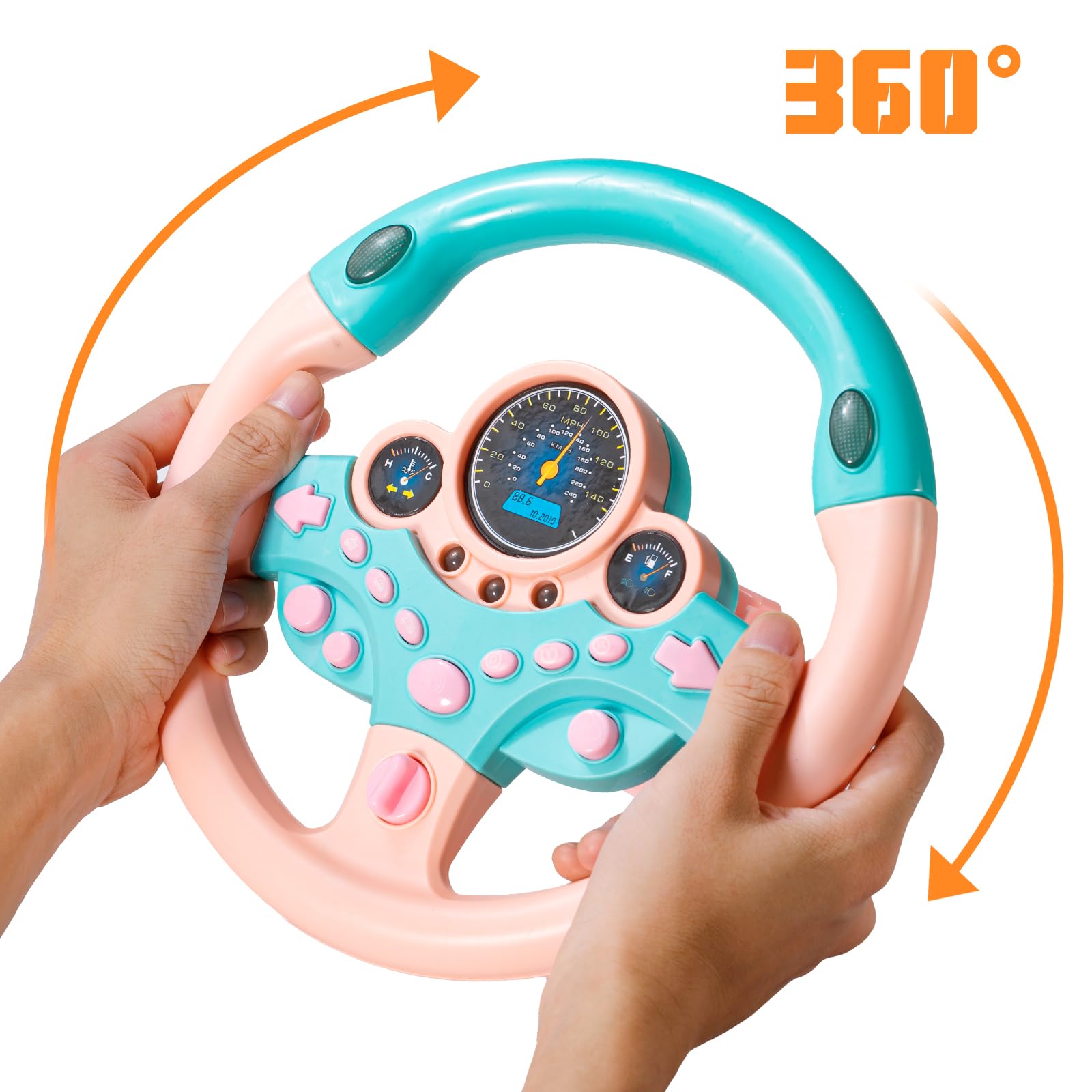 VVistch pink steering wheel toy as a thoughtful gift for curious little drivers