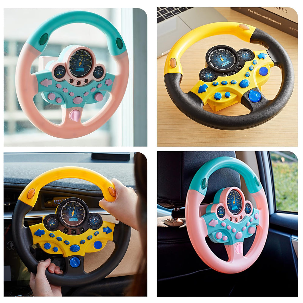 VVistch steering wheel attachment options for wall, glass, or car seat backrest