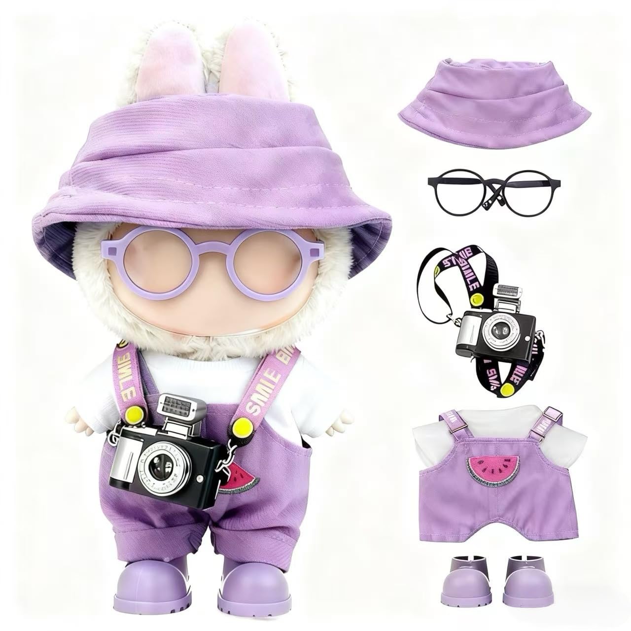 VVQUI 17cm clothes set overalls add playful charm to playtime wardrobes