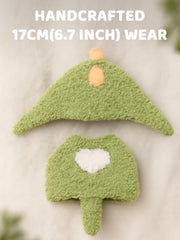 VVQUI 17cm dinosaur doll jumpsuit in green for playful styling.