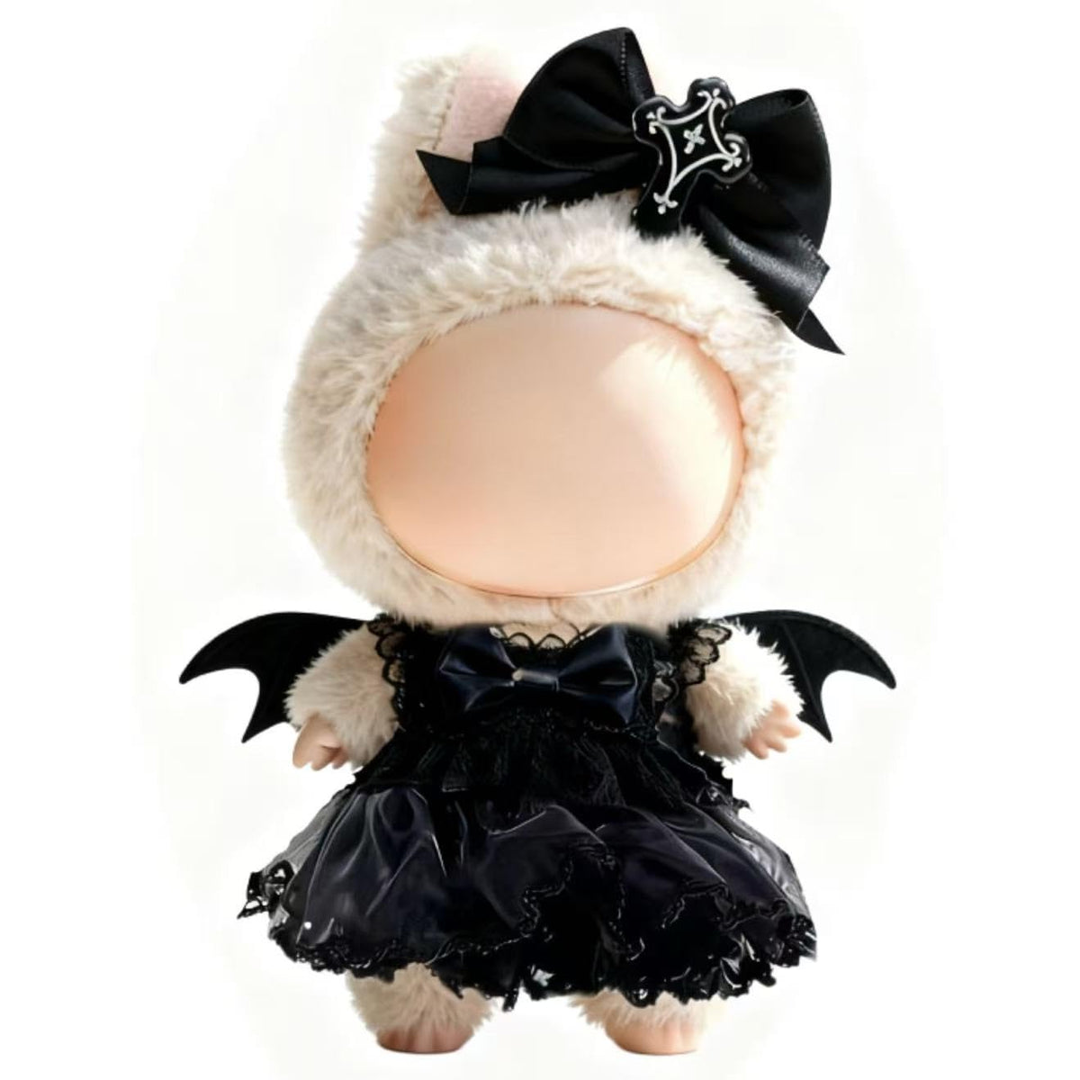 VVQUI 17cm doll clothes lace dress with devil wings and cross bow for stylish play.