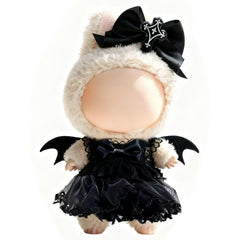 VVQUI 17cm doll clothes lace dress with devil wings and cross bow for stylish play.