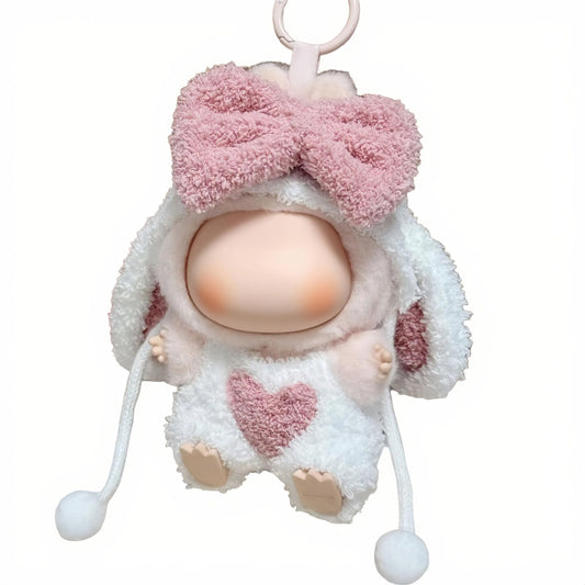 VVQUI 17cm doll rabbit one-piece suit for a snug, stylish display.