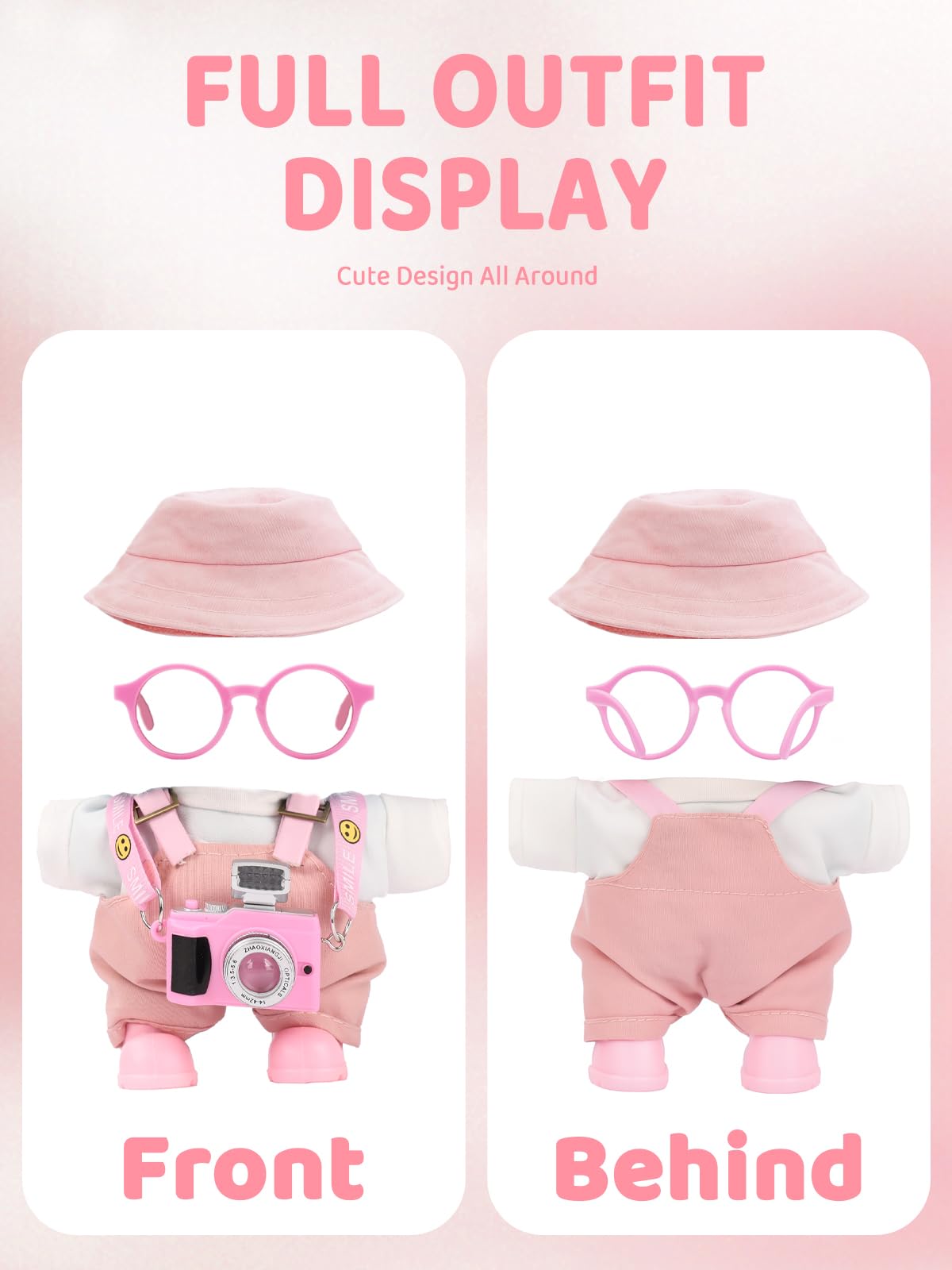 VVQUI 17cm doll glasses finish the charming character.