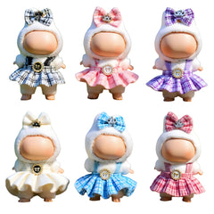 VVQUI 17cm dress set plaid colors front view for easy styling and display