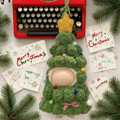 VVQUI 17cm doll wearing tree outfit during holiday photos.