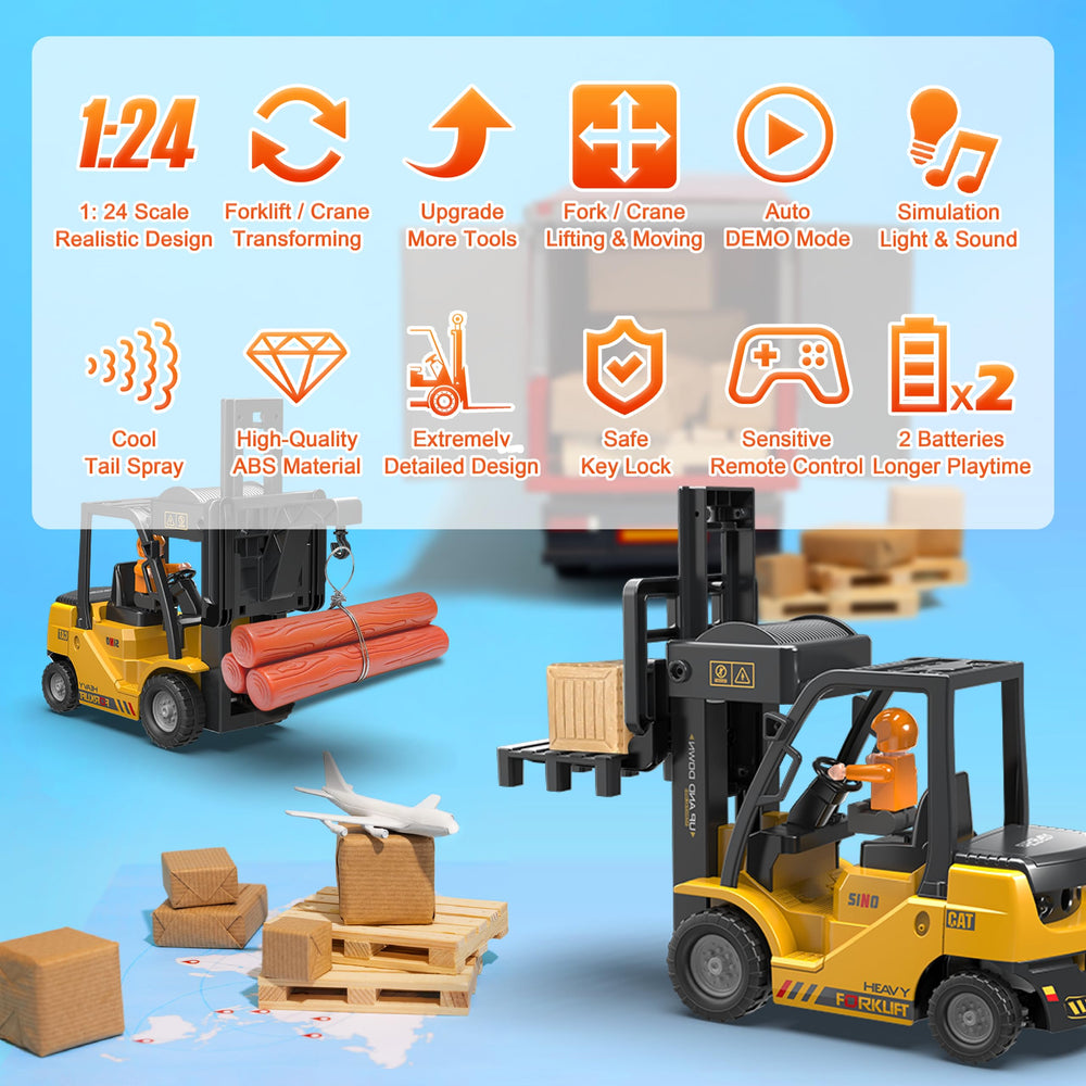 VWAHNANA RC forklift battery pack ensures extended play with extra power.