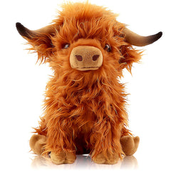 VYRNARA Highland Cow stuffed animal toy, 10.5 inches, cozy cuddle buddy and decorative piece.