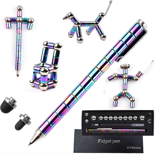 Vywmna fidget pen deformation magnetic shows flexible shapes for creative focus during study.