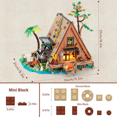 Vziimo A-Frame cabin two-story architectural model for collectors